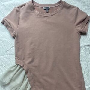 Chealsea28 pink going out blouse with ruffle